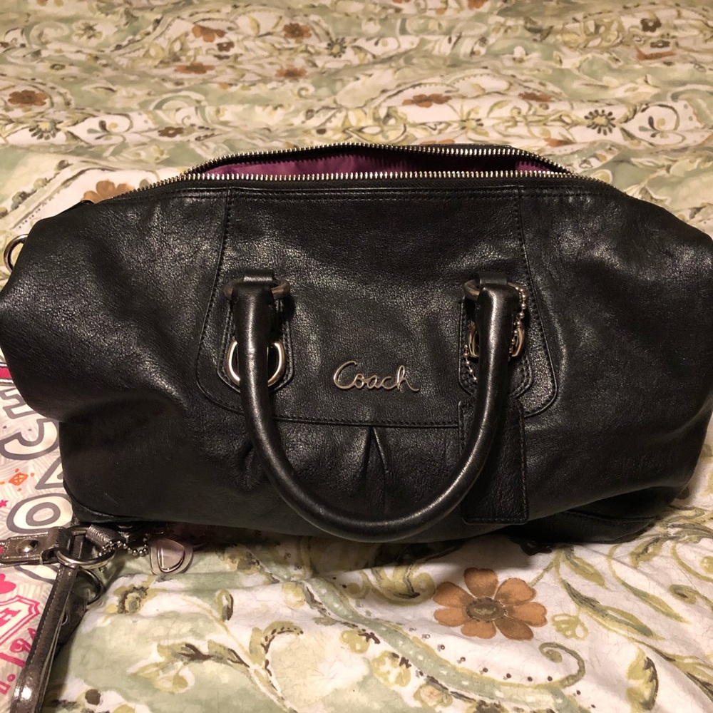 Coach Black Leather Bag